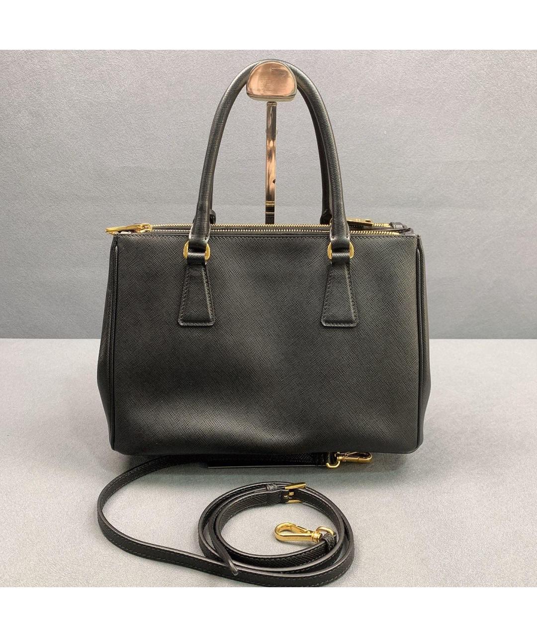 PRADA Черная кожаная сумка тоут, фото 2