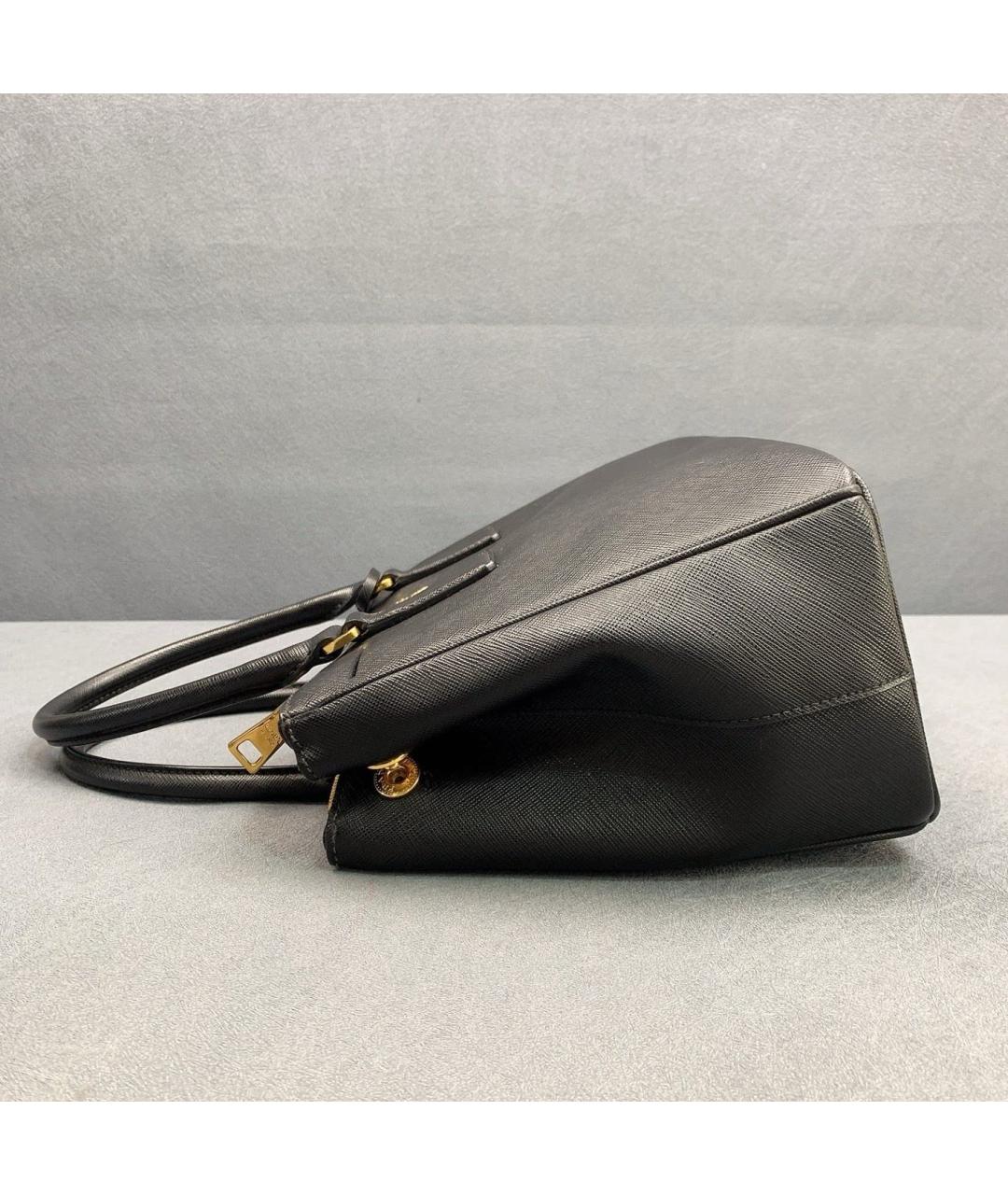 PRADA Черная кожаная сумка тоут, фото 4