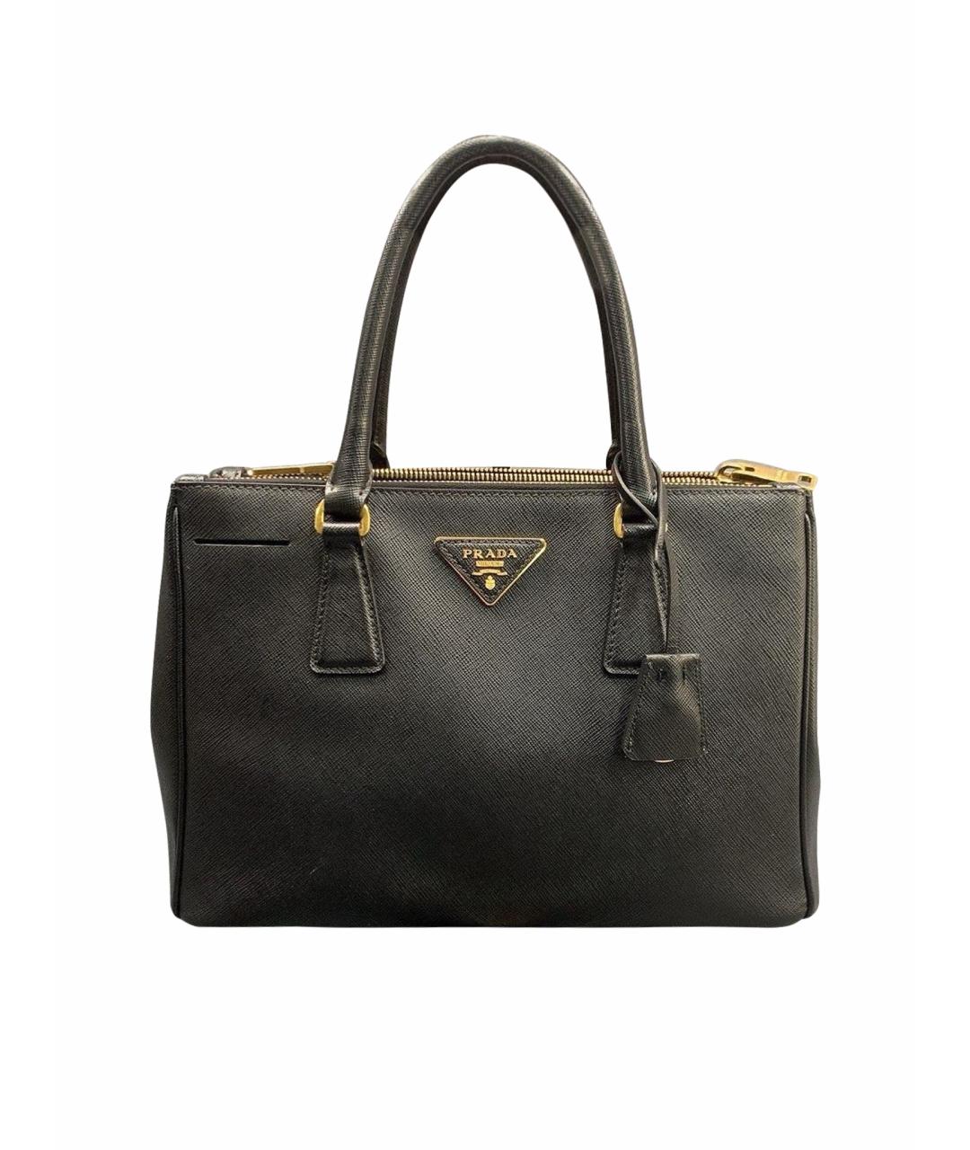 PRADA Черная кожаная сумка тоут, фото 1