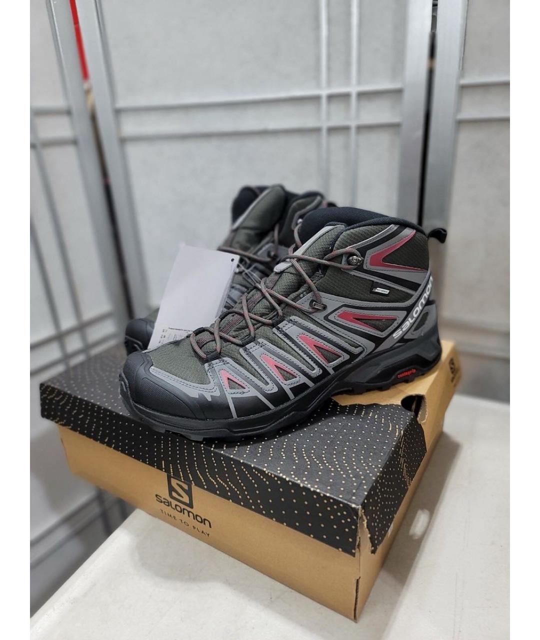 SALOMON Антрацитовые высокие ботинки, фото 8