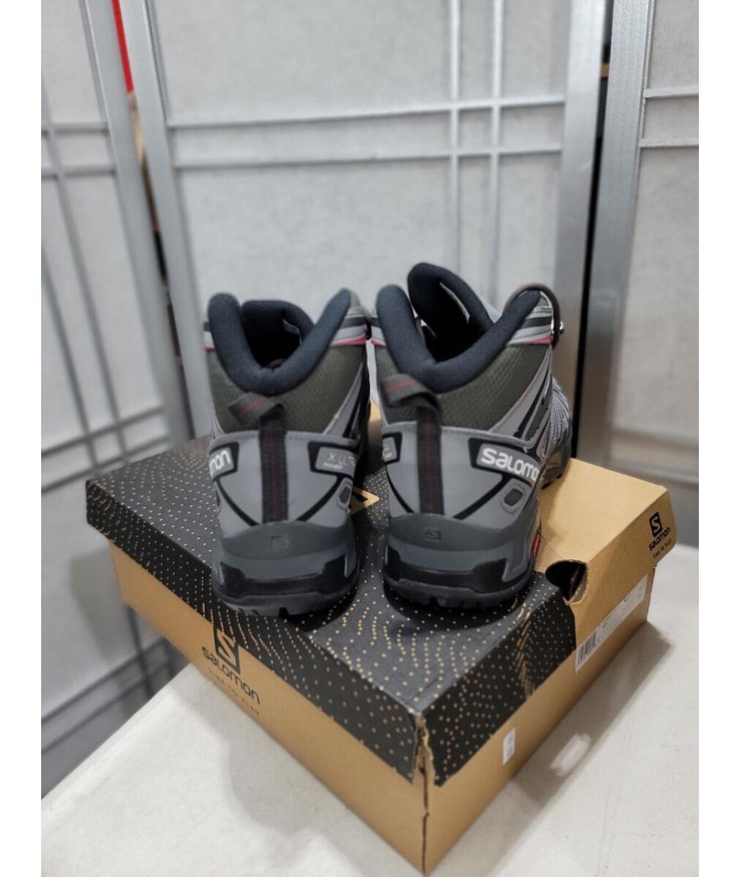 SALOMON Антрацитовые высокие ботинки, фото 6