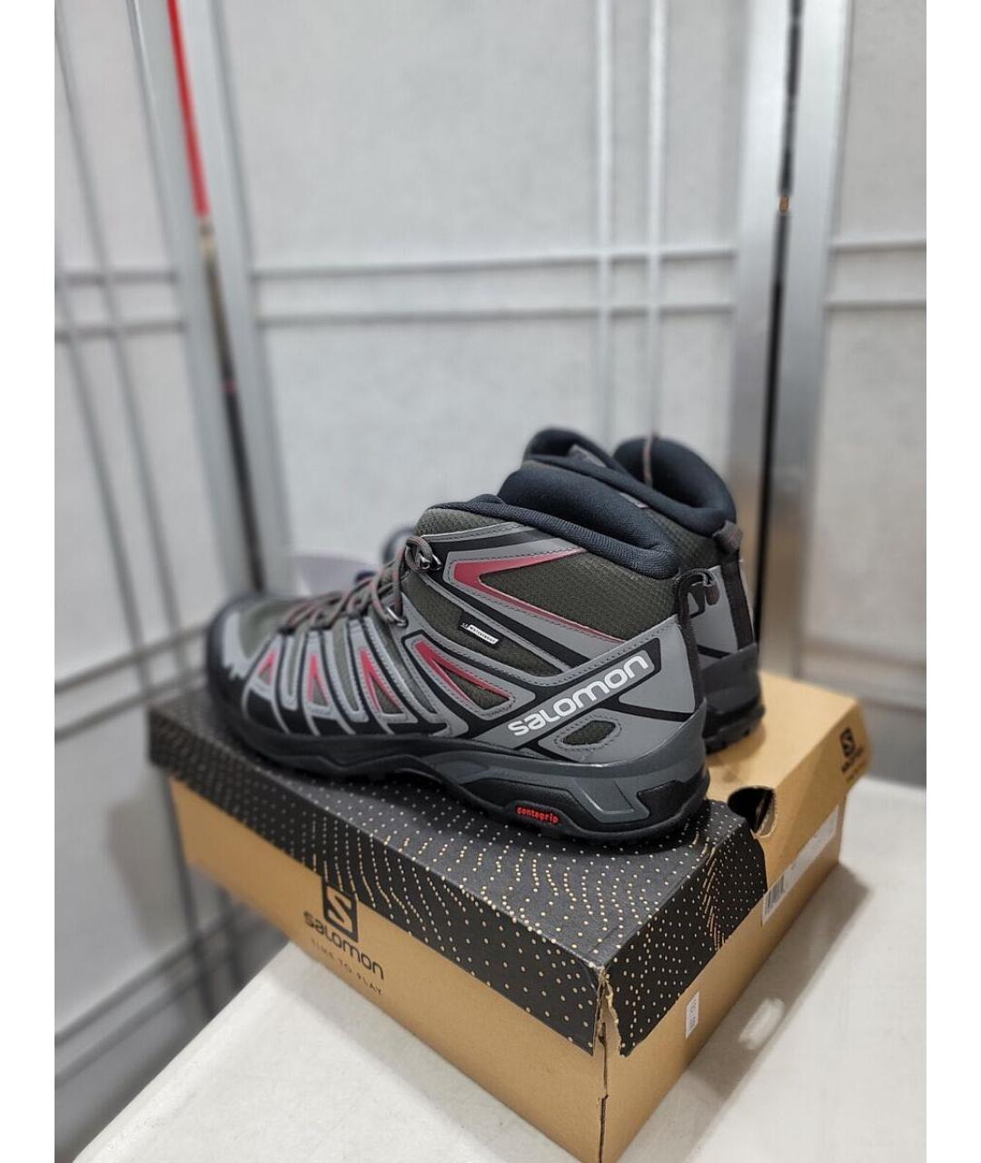 SALOMON Антрацитовые высокие ботинки, фото 7