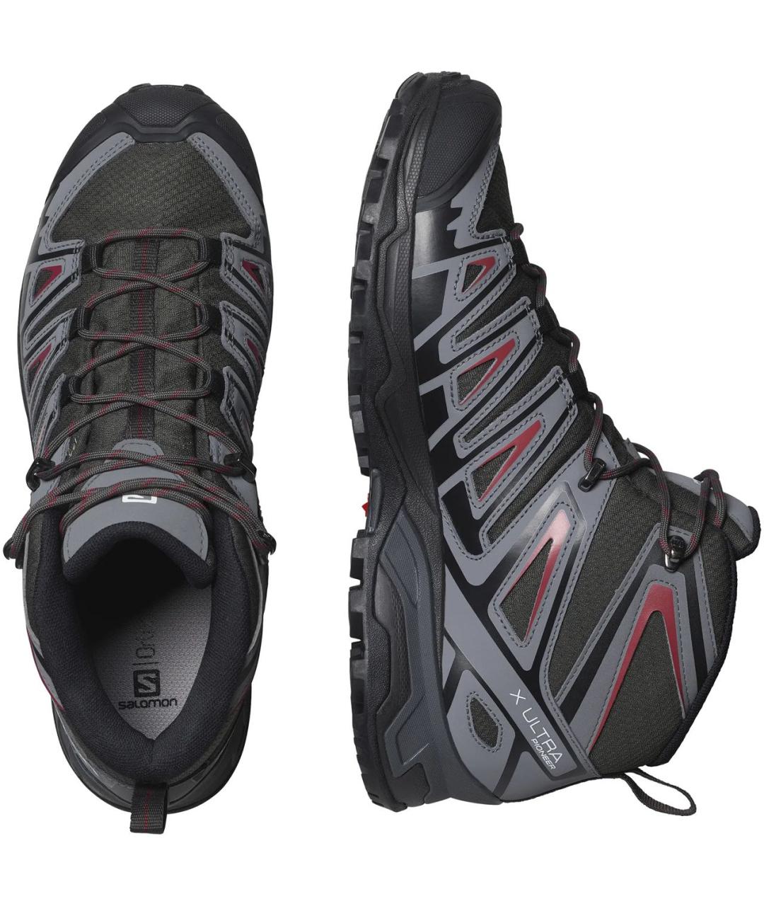 SALOMON Антрацитовые высокие ботинки, фото 3