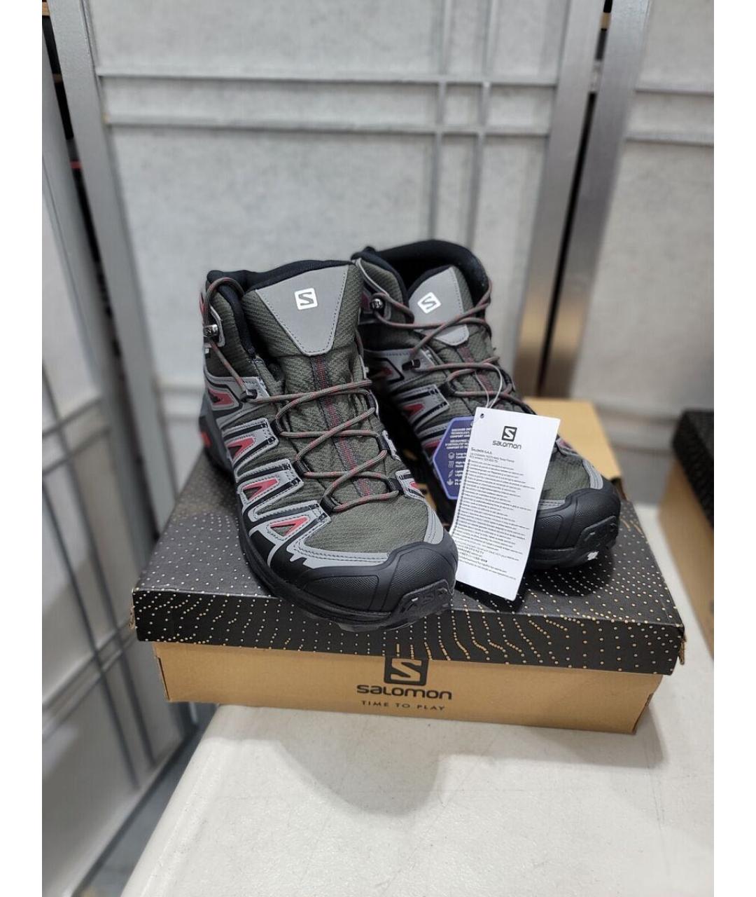 SALOMON Антрацитовые высокие ботинки, фото 5