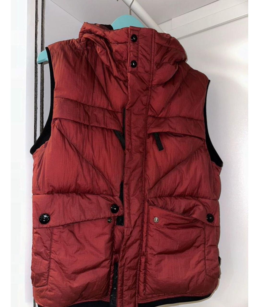 STONE ISLAND Бордовый синтетический жилет, фото 2
