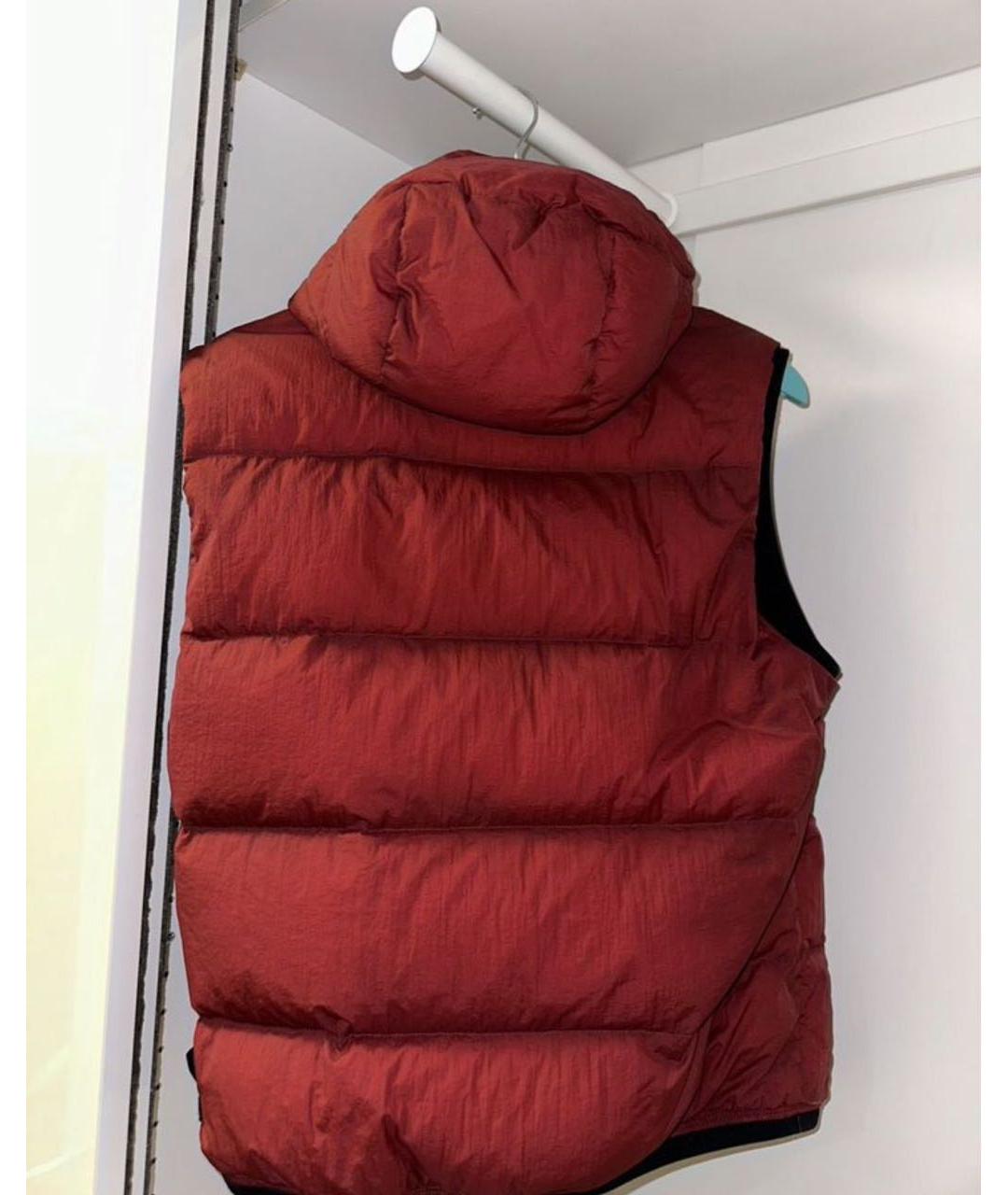 STONE ISLAND Бордовый синтетический жилет, фото 3