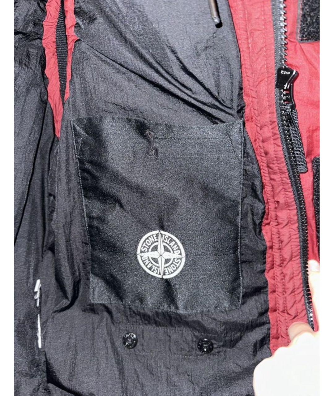 STONE ISLAND Бордовый синтетический жилет, фото 8
