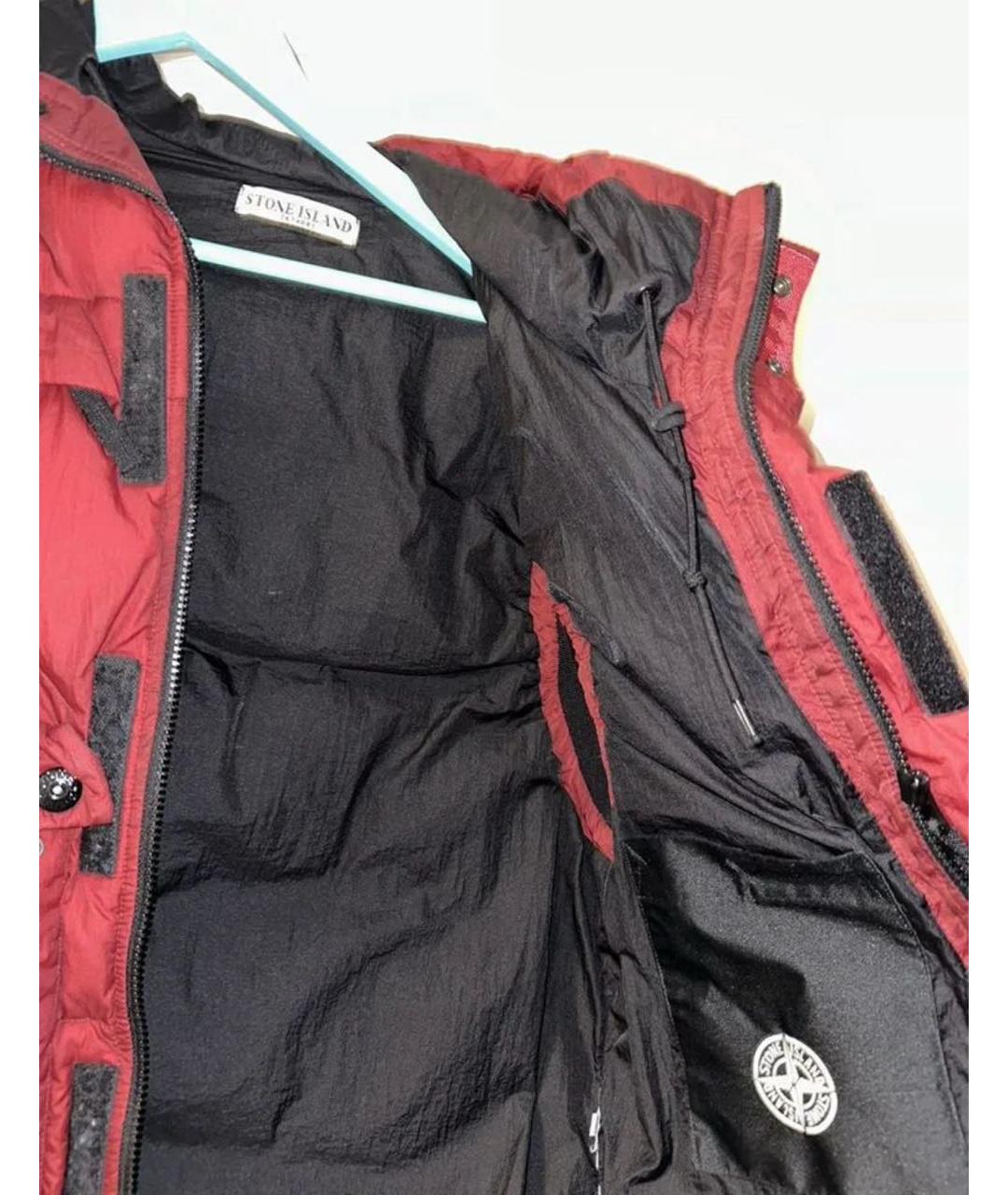 STONE ISLAND Бордовый синтетический жилет, фото 7