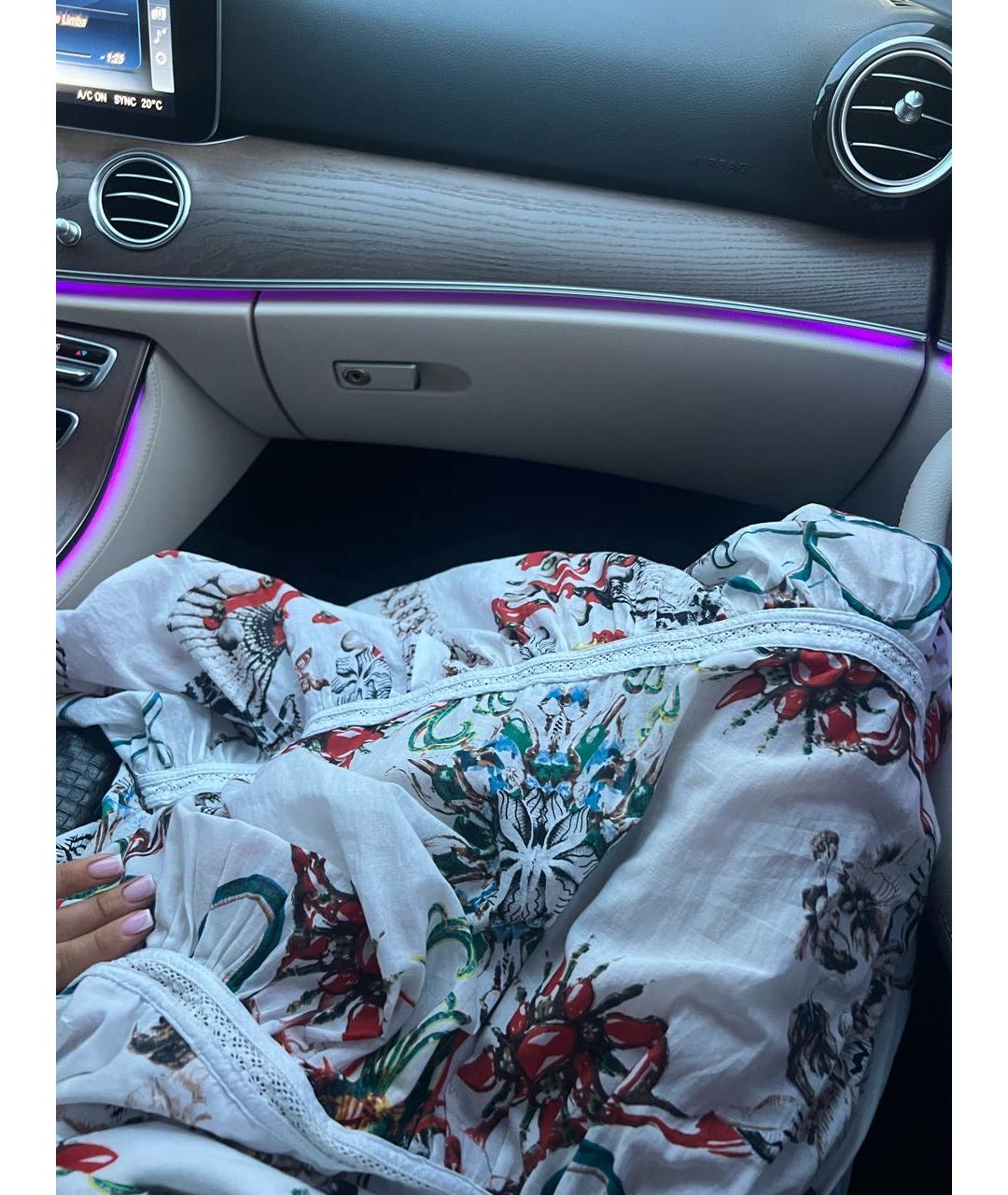 ROBERTO CAVALLI Белый хлопковый сарафан, фото 5