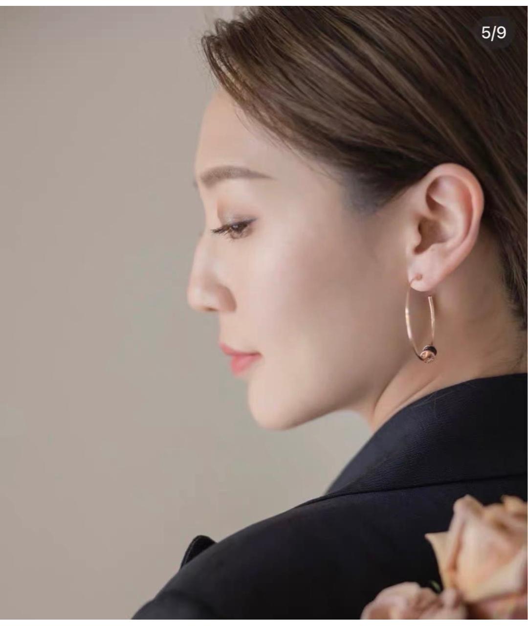 BVLGARI Золотые серьги из розового золота, фото 4