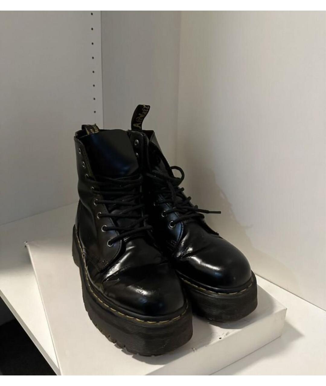 DR. MARTENS Черные высокие ботинки из лакированной кожи, фото 8