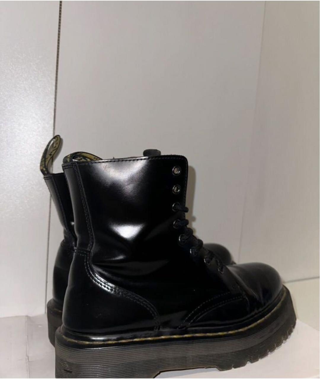 DR. MARTENS Черные высокие ботинки из лакированной кожи, фото 4