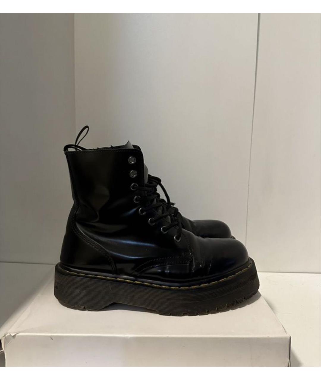 DR. MARTENS Черные высокие ботинки из лакированной кожи, фото 9