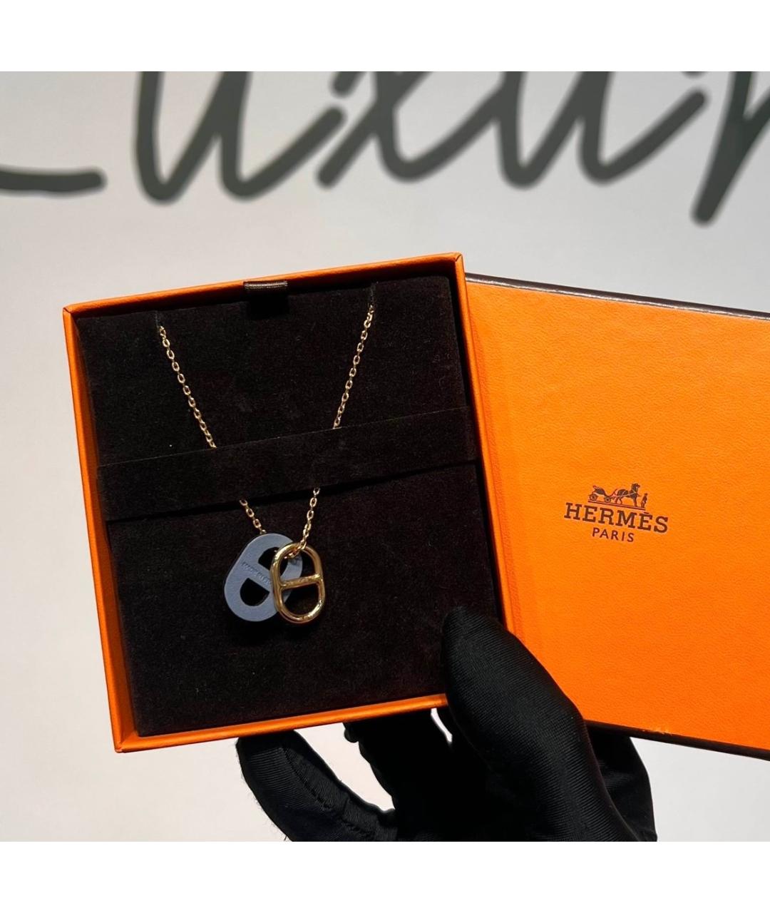 HERMES Голубая металлическая подвеска, фото 5