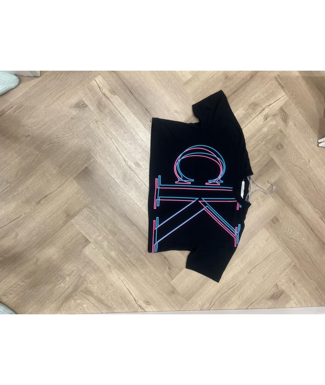 CALVIN KLEIN JEANS Черная хлопковая футболка, фото 4