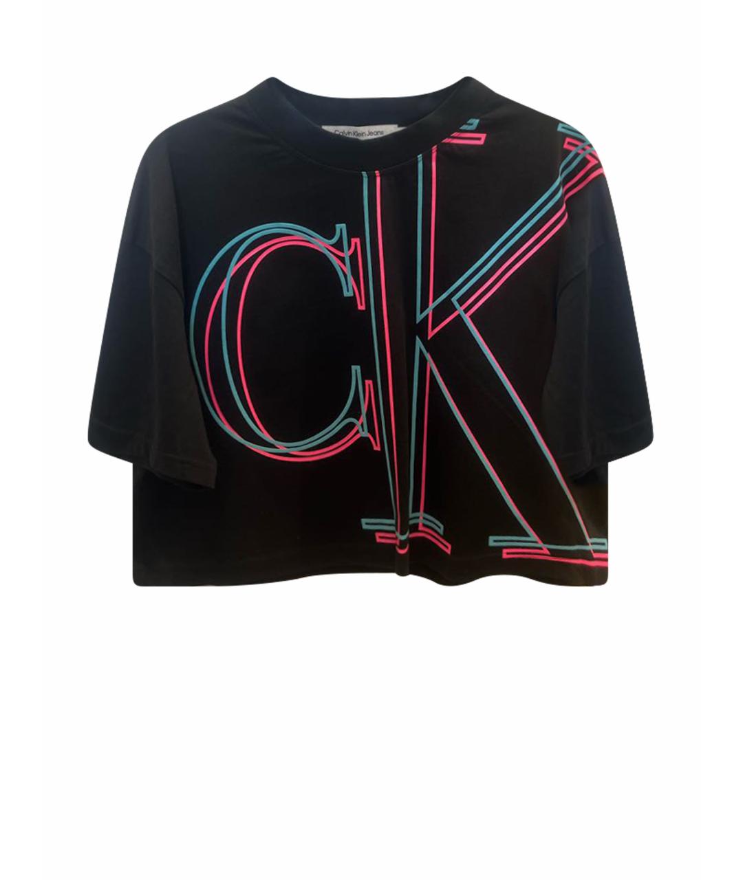 CALVIN KLEIN JEANS Черная хлопковая футболка, фото 1