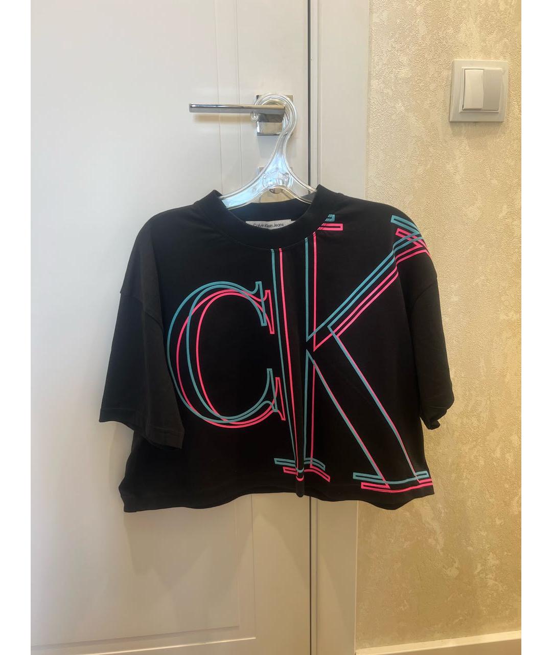 CALVIN KLEIN JEANS Черная хлопковая футболка, фото 5