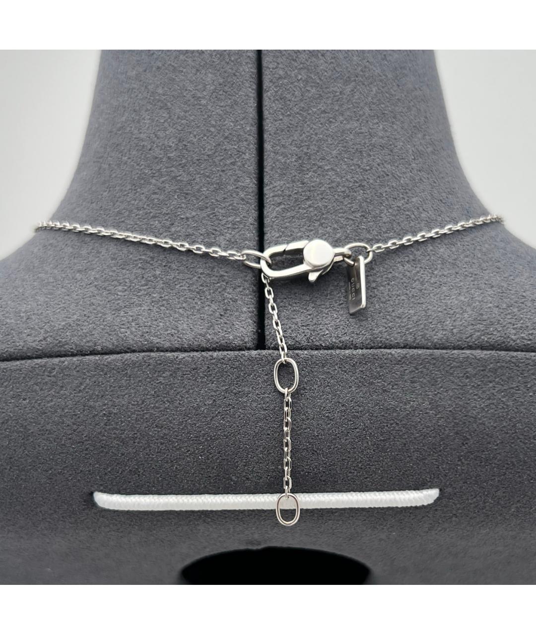 GUCCI Серебряное колье из белого золота, фото 3