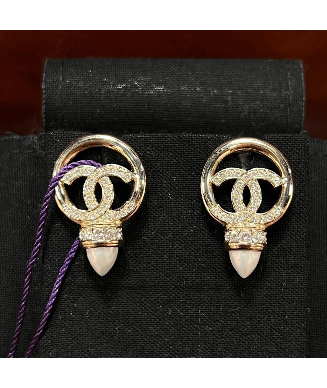CHANEL Золотые серьги, фото 6