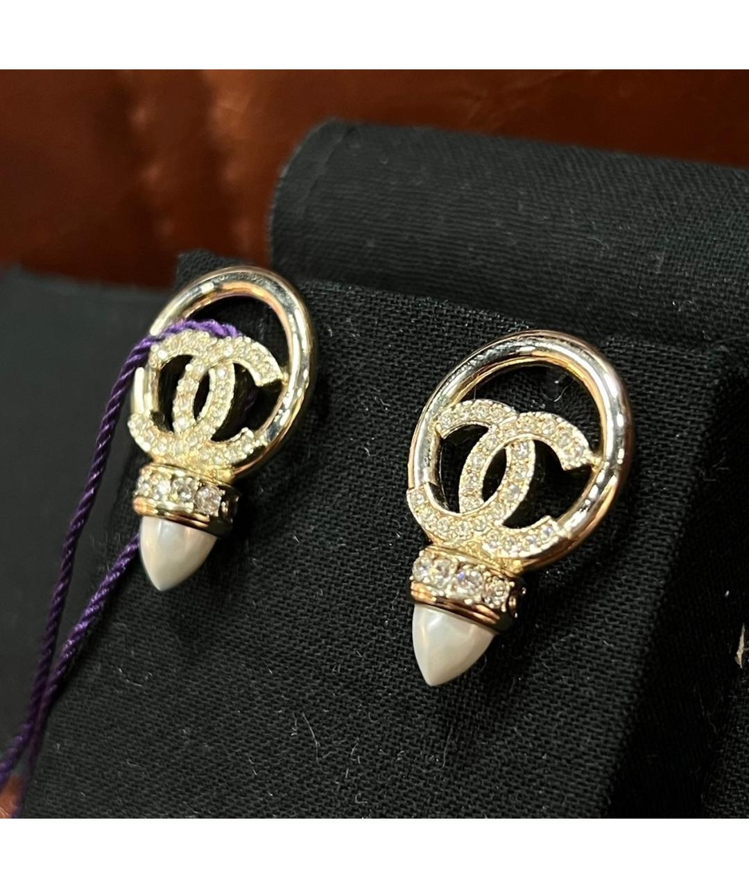 CHANEL Золотые серьги, фото 3