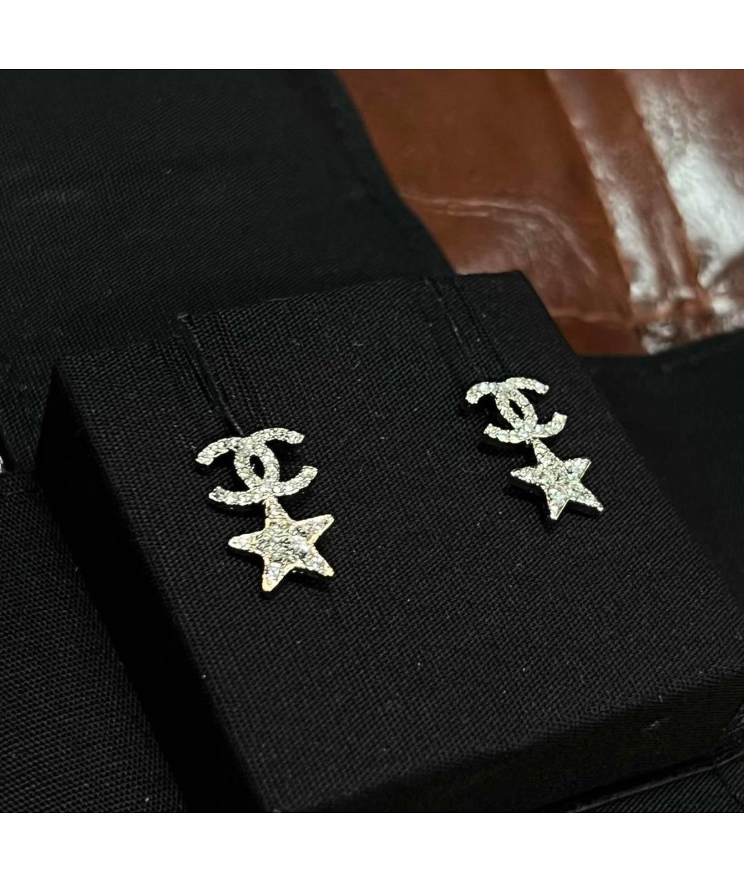 CHANEL Серебряные серьги, фото 2