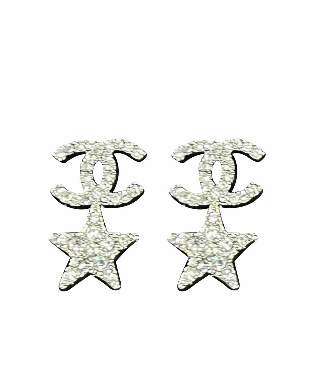 CHANEL Серебряные серьги, фото 1
