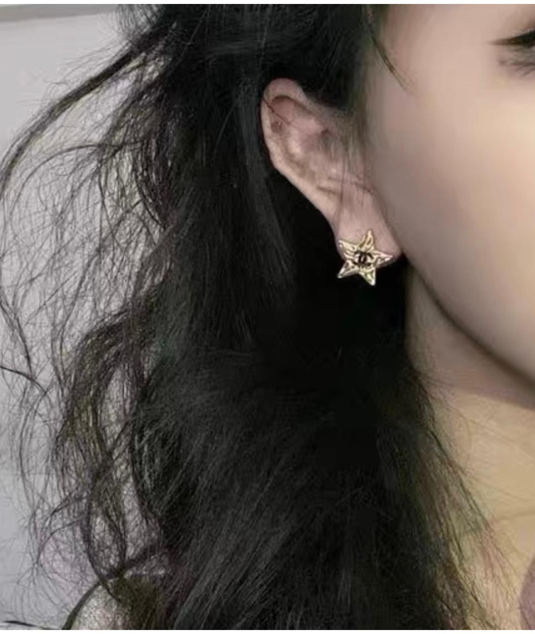 CHANEL Золотые серьги, фото 4