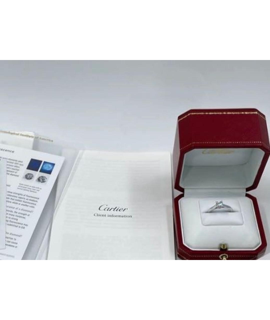 CARTIER Белое платиновое кольцо, фото 4