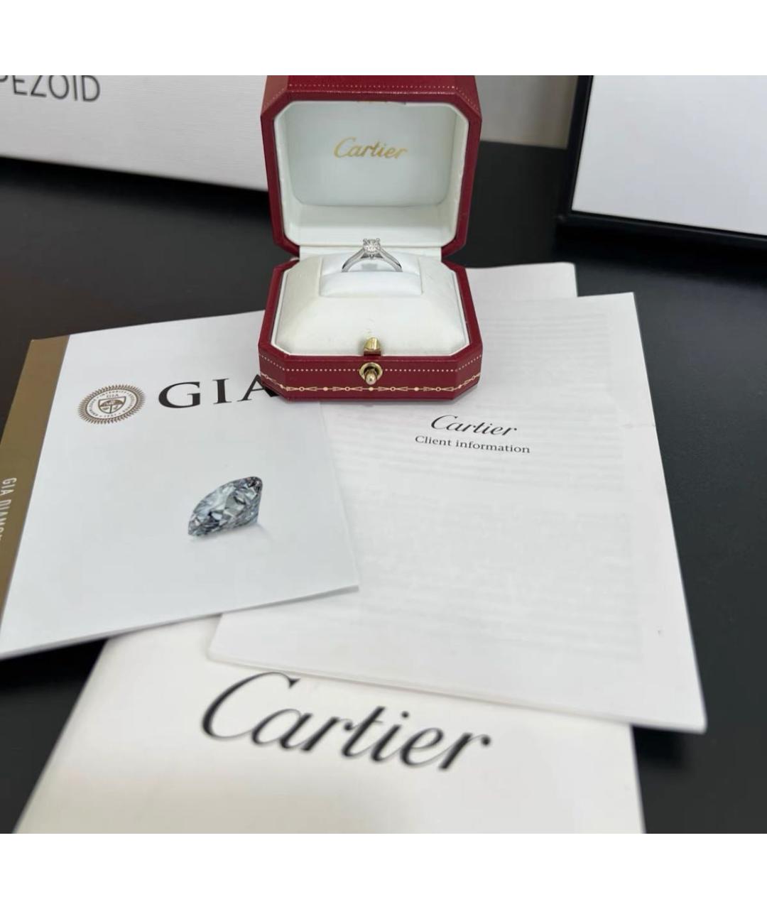 CARTIER Белое платиновое кольцо, фото 2