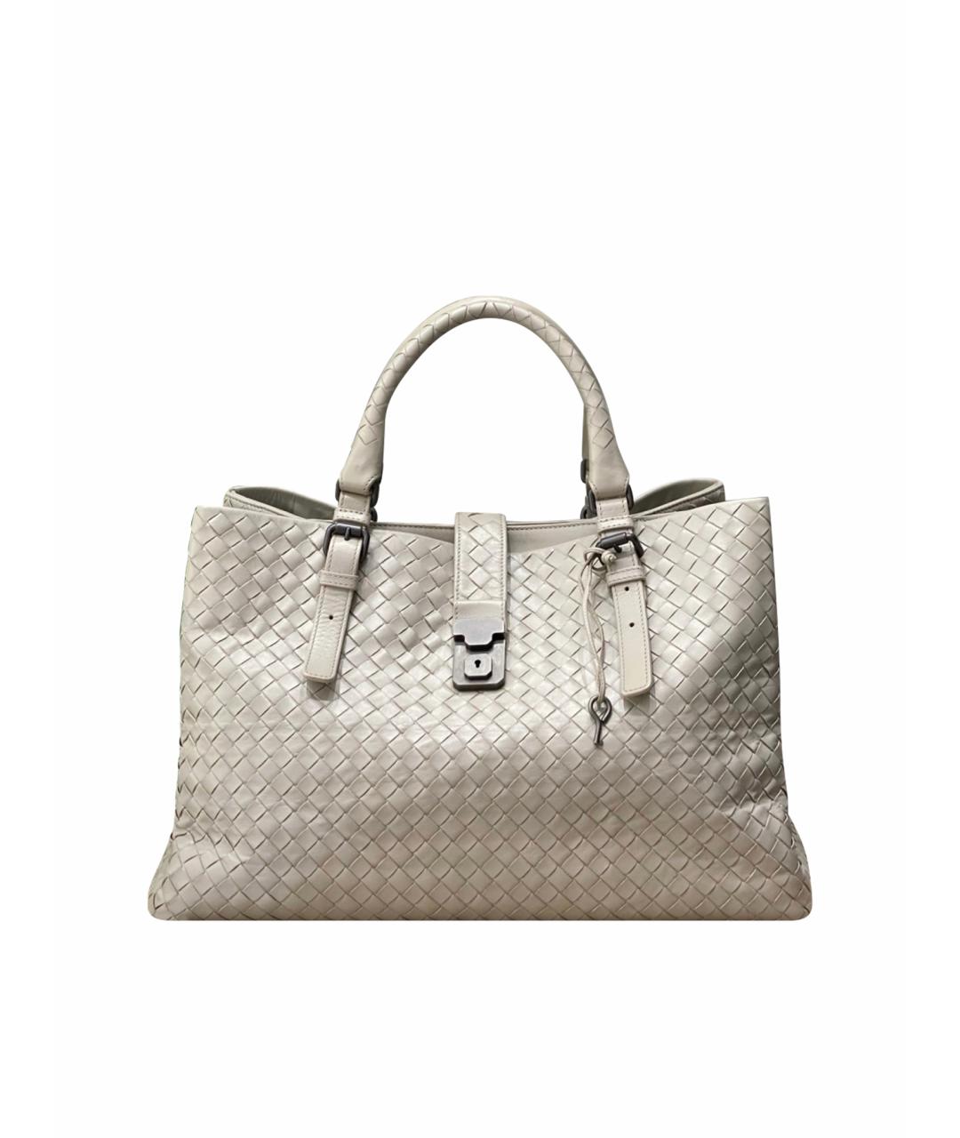 BOTTEGA VENETA Серая кожаная сумка тоут, фото 1