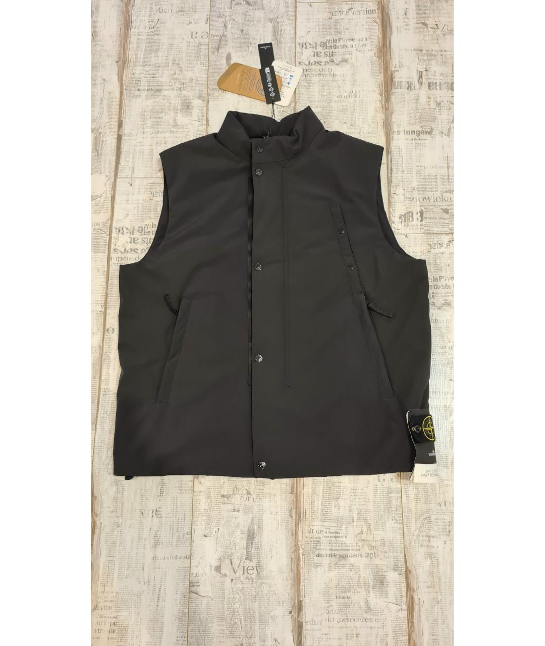 STONE ISLAND Черный жилет, фото 4