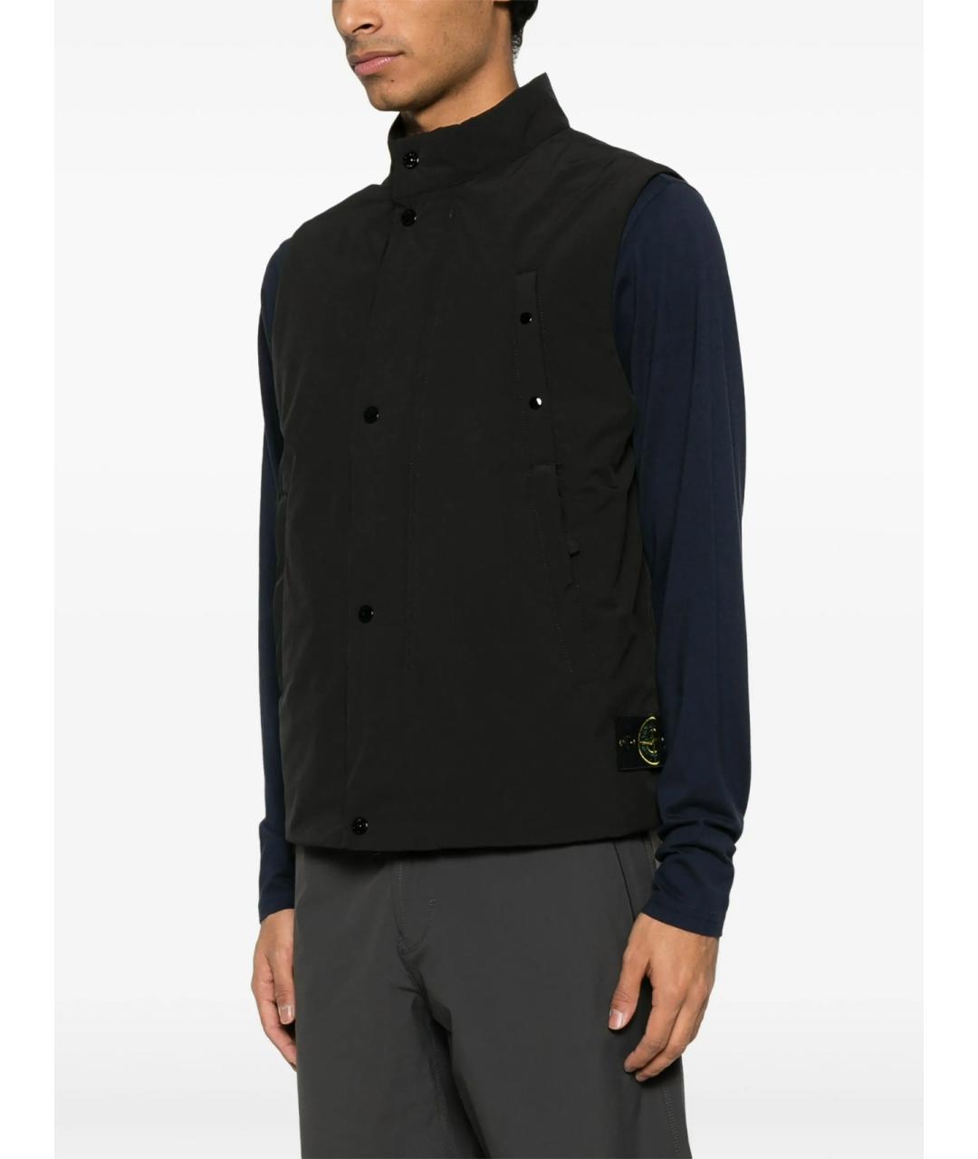 STONE ISLAND Черный жилет, фото 3
