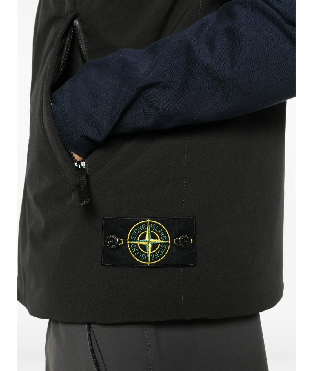 STONE ISLAND Черный жилет, фото 2