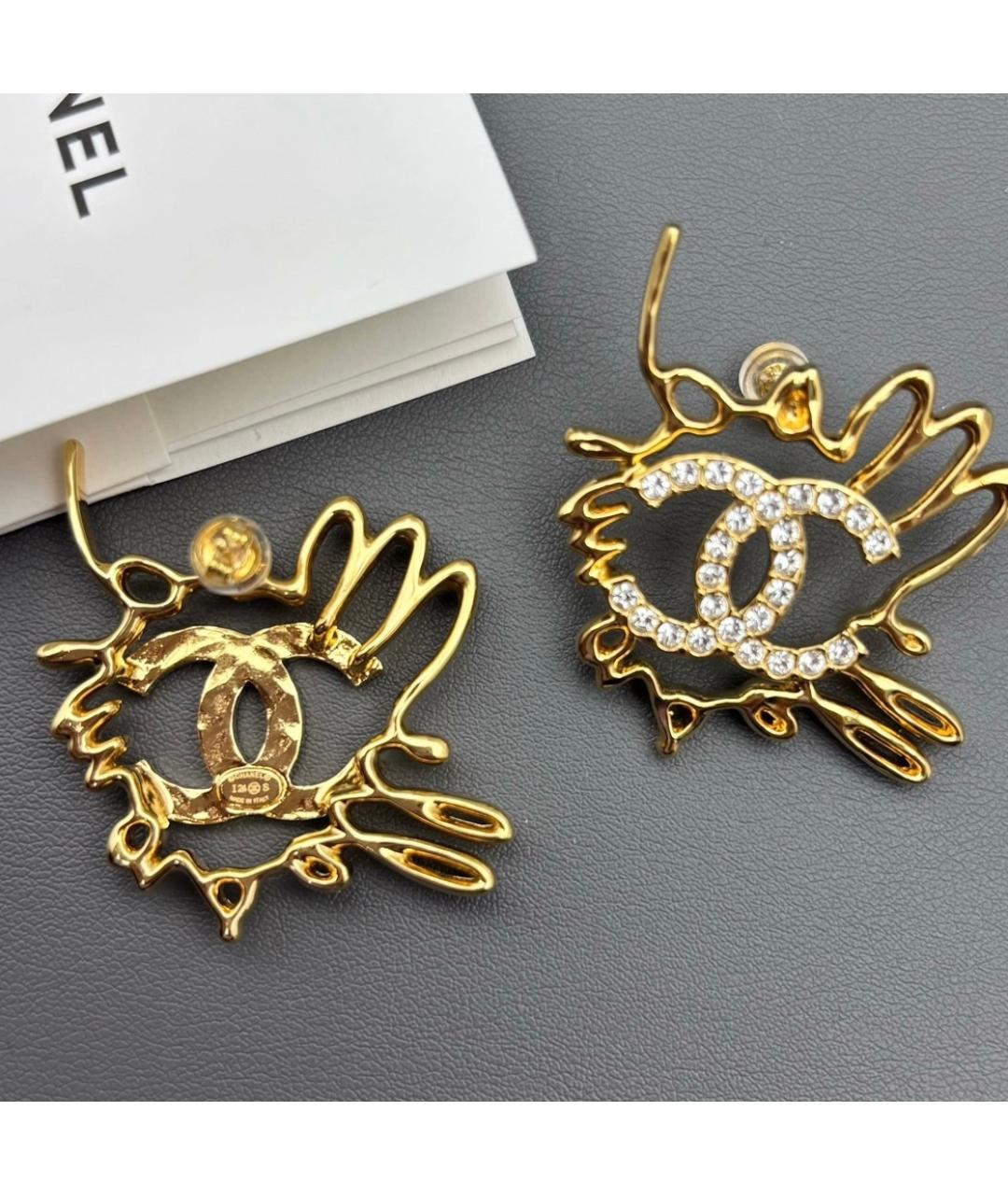 CHANEL Золотые серьги, фото 5