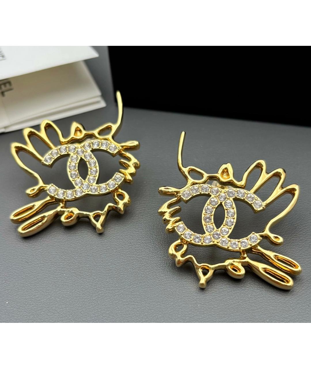 CHANEL Золотые серьги, фото 4