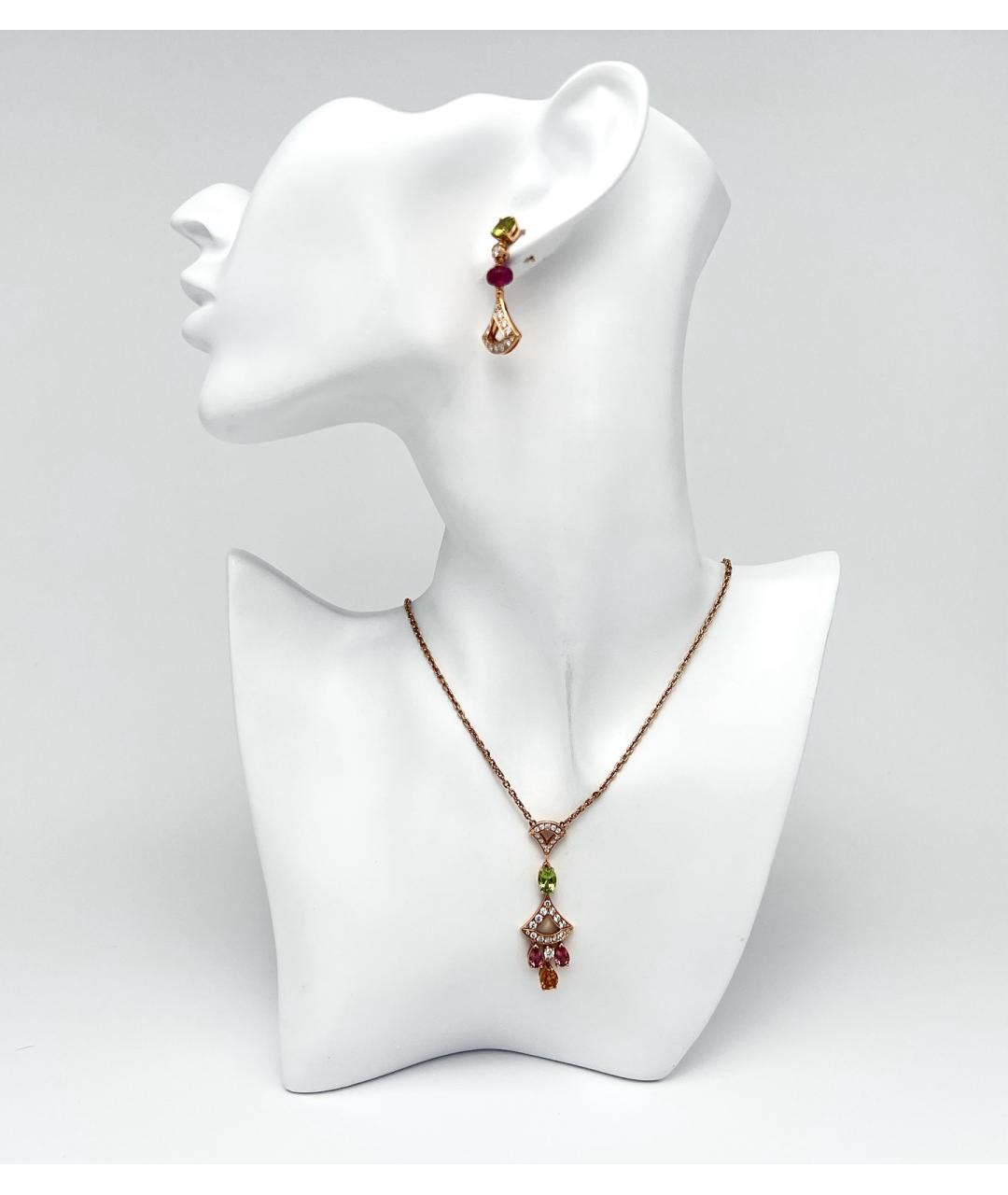 BVLGARI Золотые серьги из розового золота, фото 3
