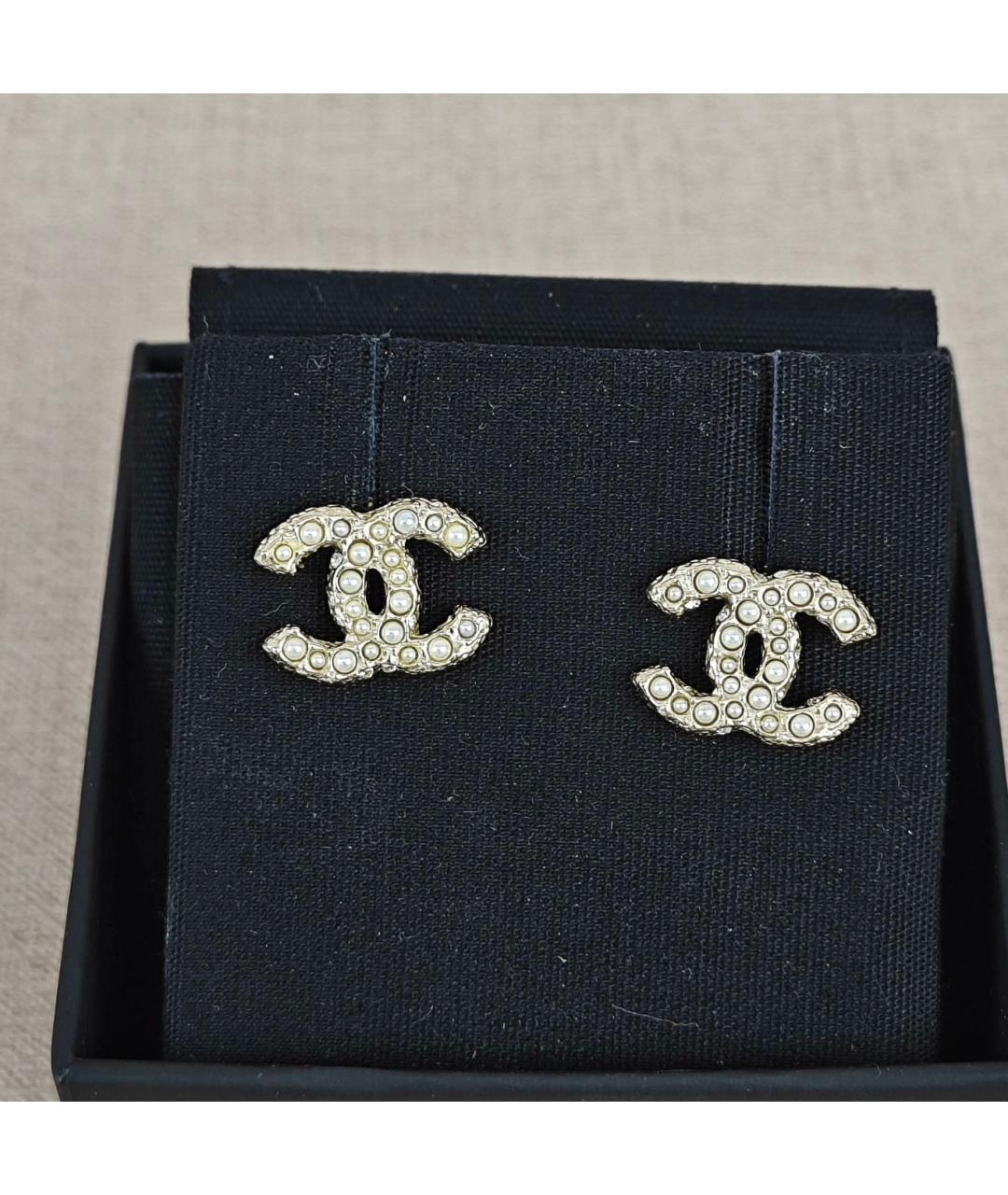 CHANEL Золотые серьги, фото 2