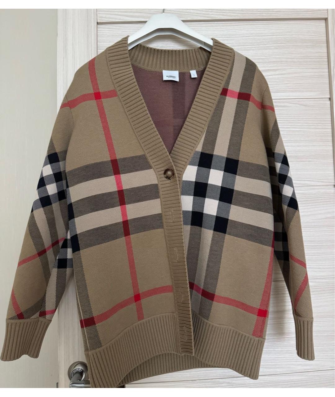 BURBERRY Коричневый шерстяной кардиган, фото 8