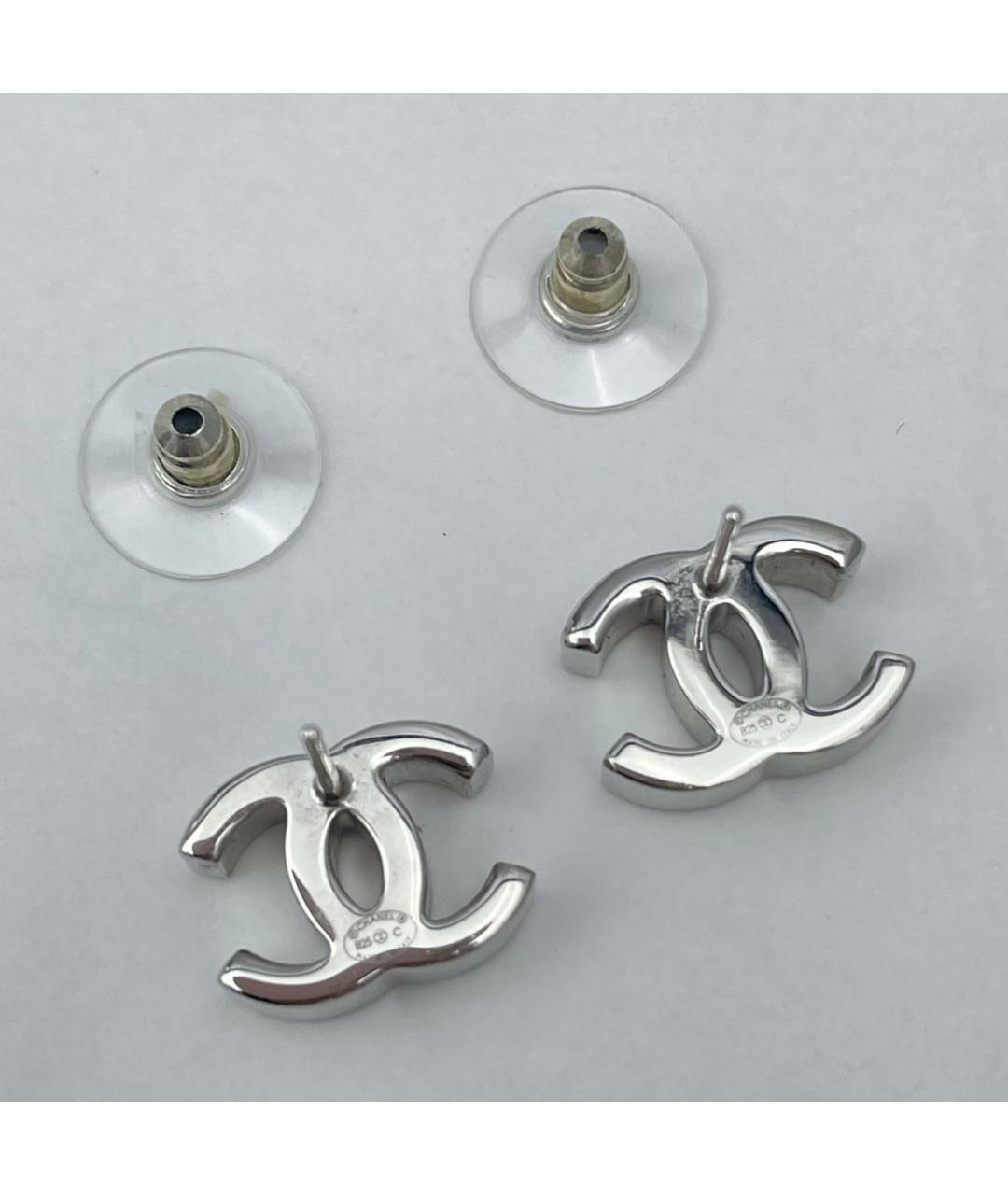 CHANEL Серебряные серьги, фото 4