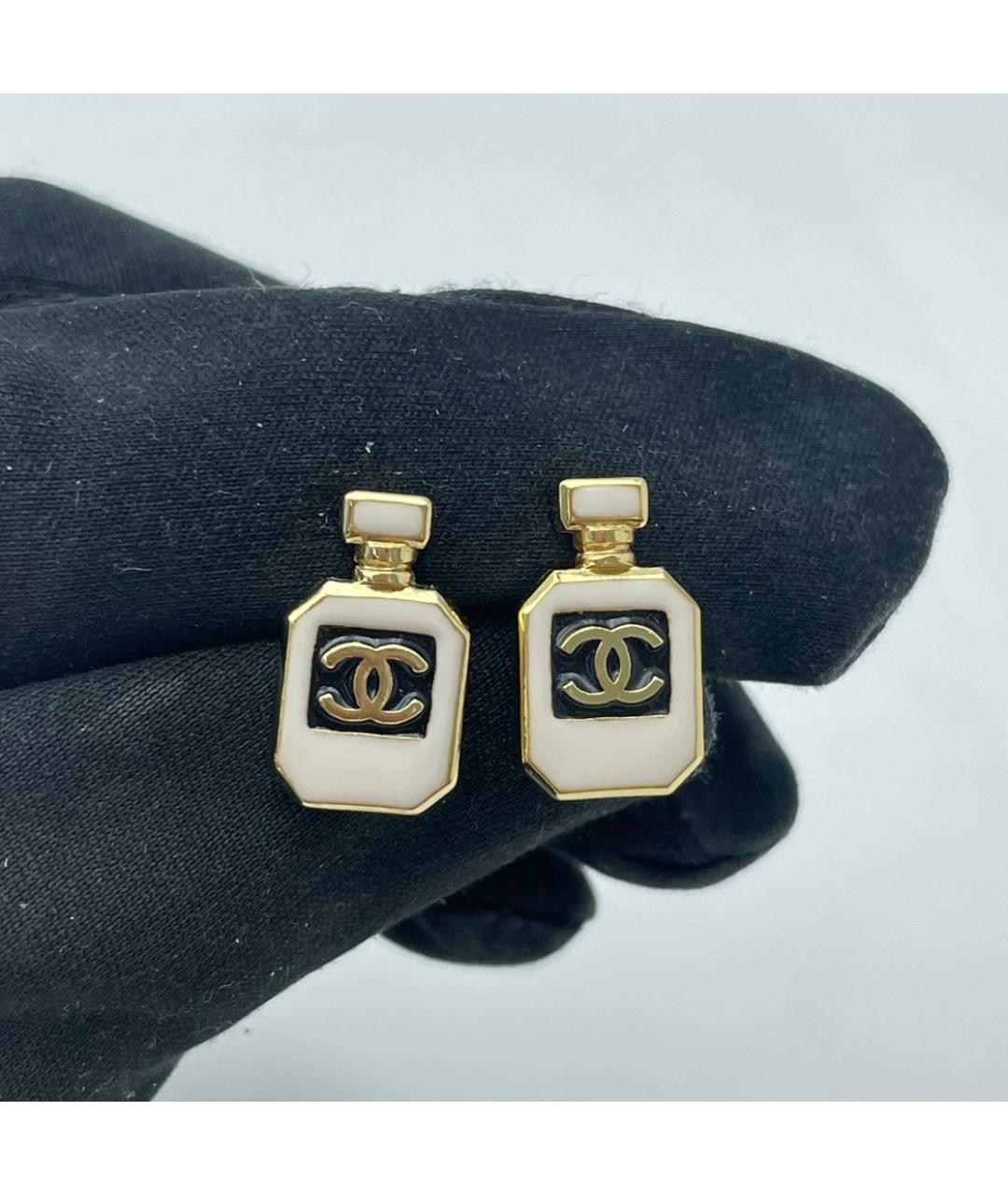 CHANEL Белые серьги, фото 5