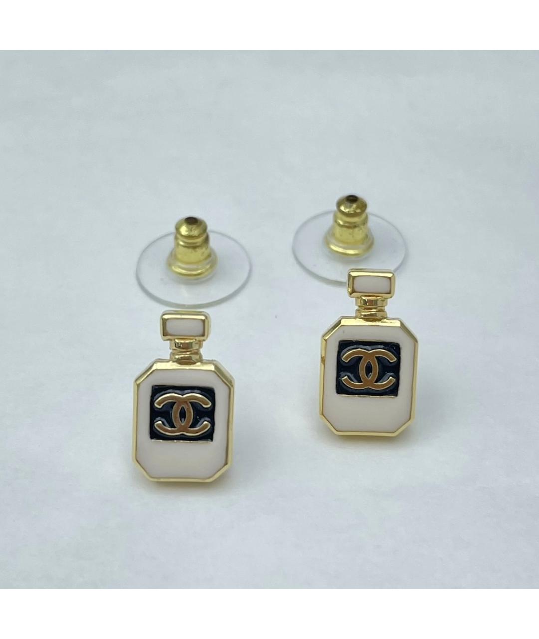 CHANEL Белые серьги, фото 2