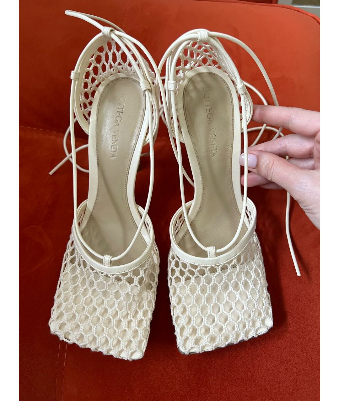 BOTTEGA VENETA Бежевые кожаные туфли, фото 5