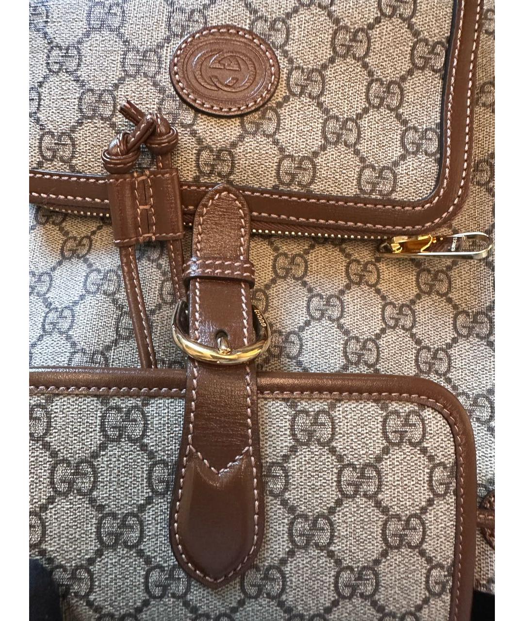 GUCCI Бежевый рюкзак, фото 4