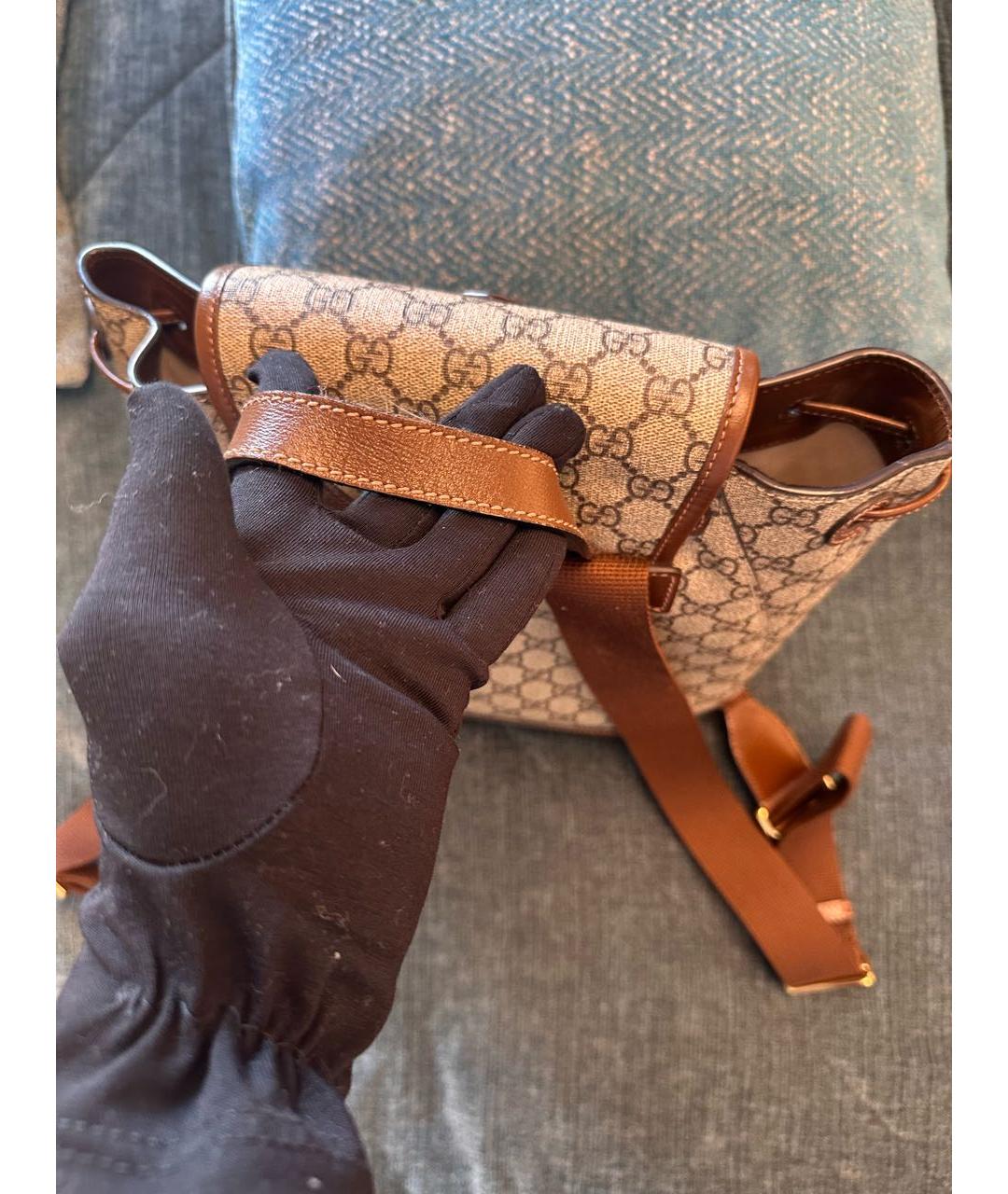 GUCCI Бежевый рюкзак, фото 3