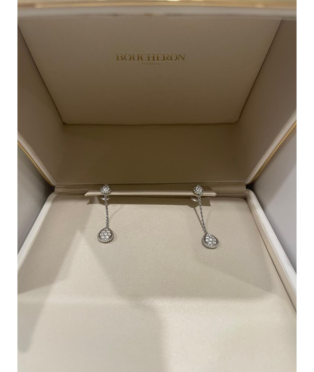 BOUCHERON Белые серьги из белого золота, фото 4