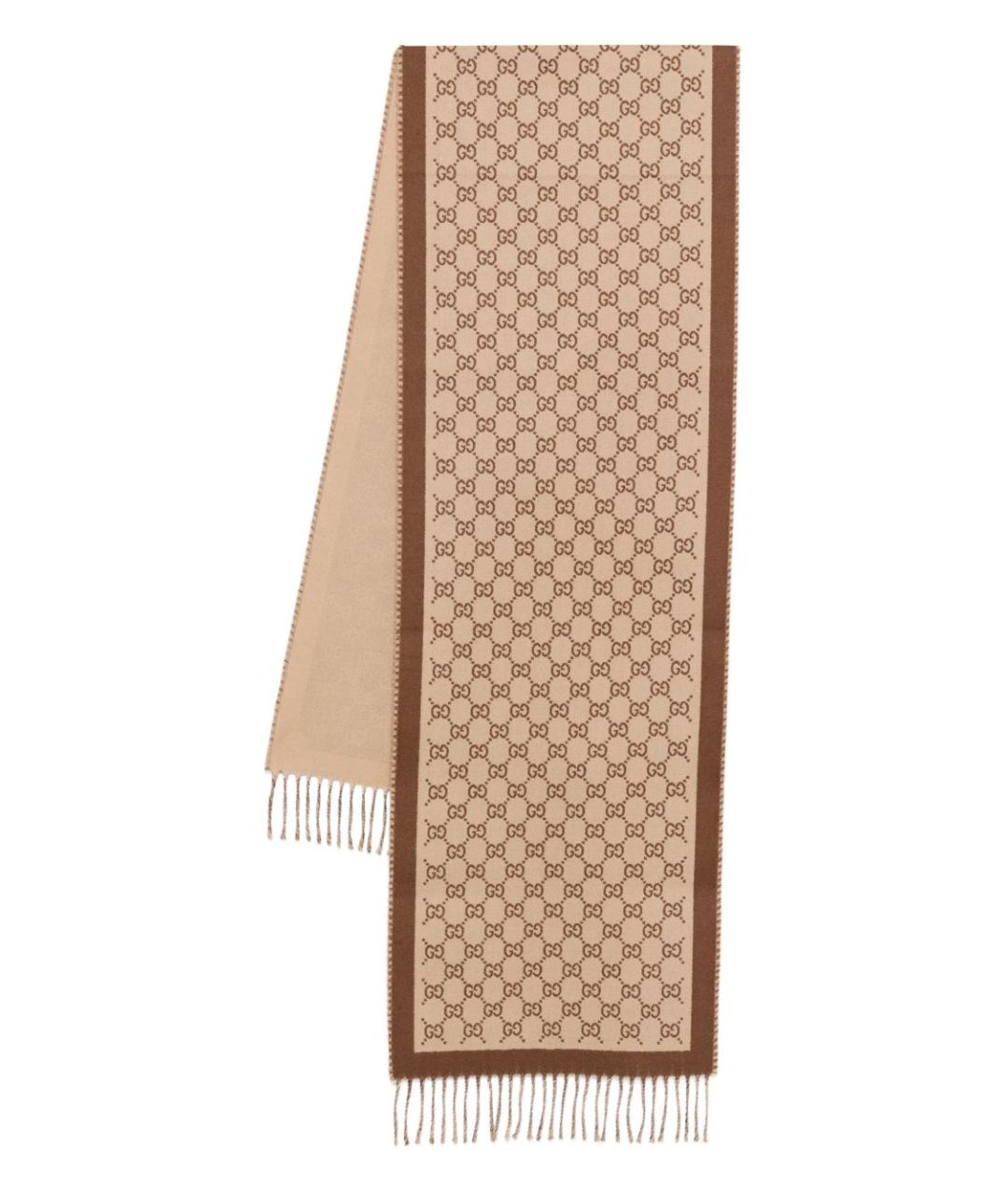 GUCCI Бежевый шарф, фото 1