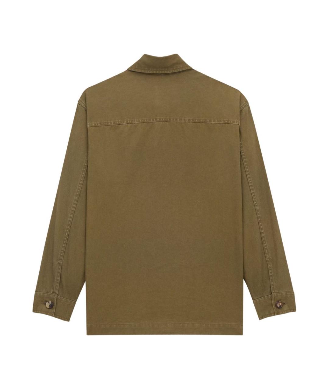 SAINT LAURENT Хаки хлопковая куртка, фото 2