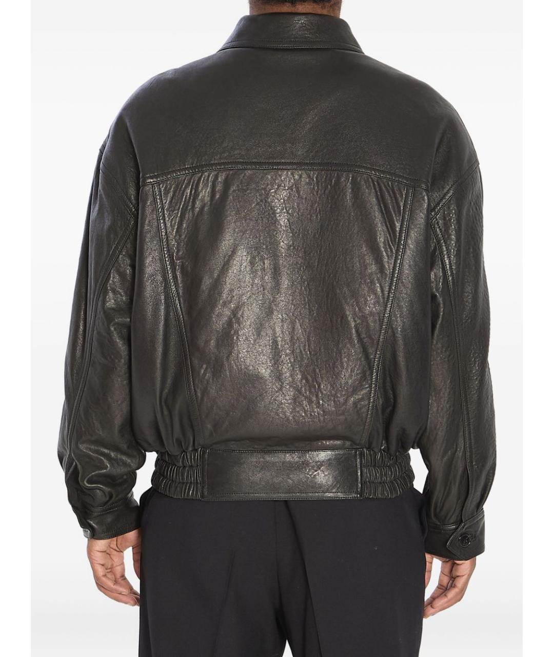 SAINT LAURENT Черная кожаная куртка, фото 3