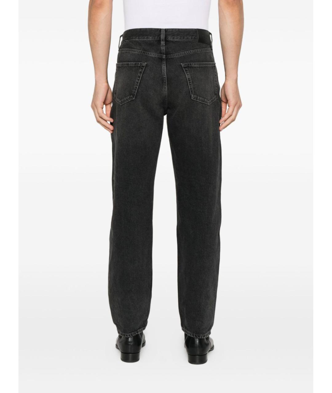 SAINT LAURENT Черные хлопковые прямые джинсы, фото 3