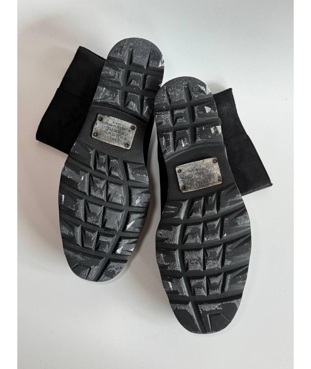 MAISON MARGIELA Черные высокие ботинки, фото 4